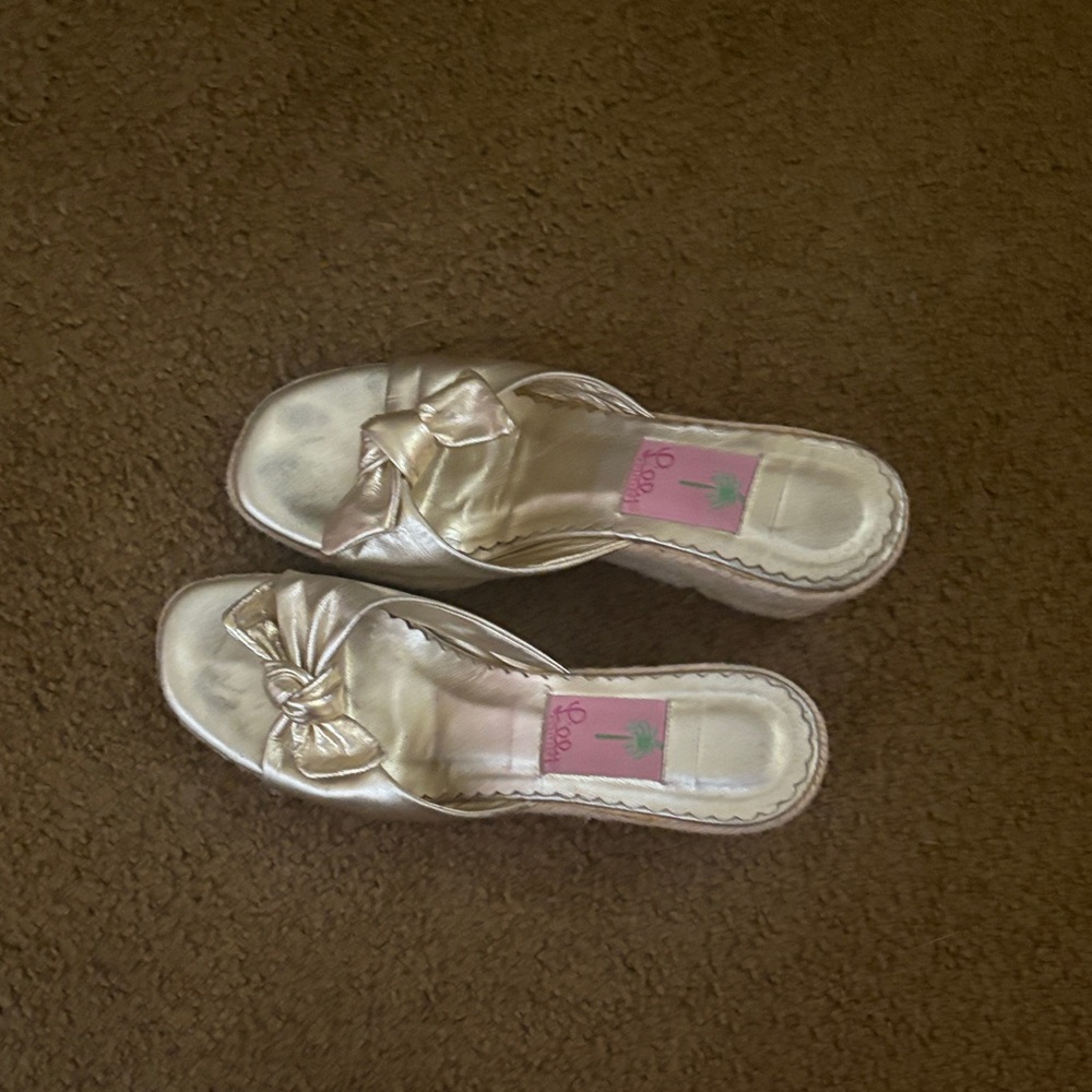 Lilly Pulitzer Gold Wedges